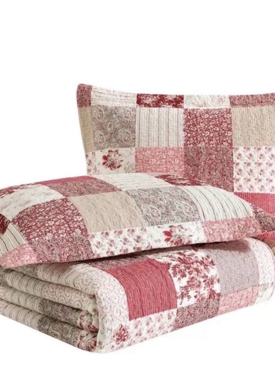 Laura Ashley Other - Gorgeous Laura Ashley King Celina Patchwork Quilt Red Floral ~ Vintage Inspired